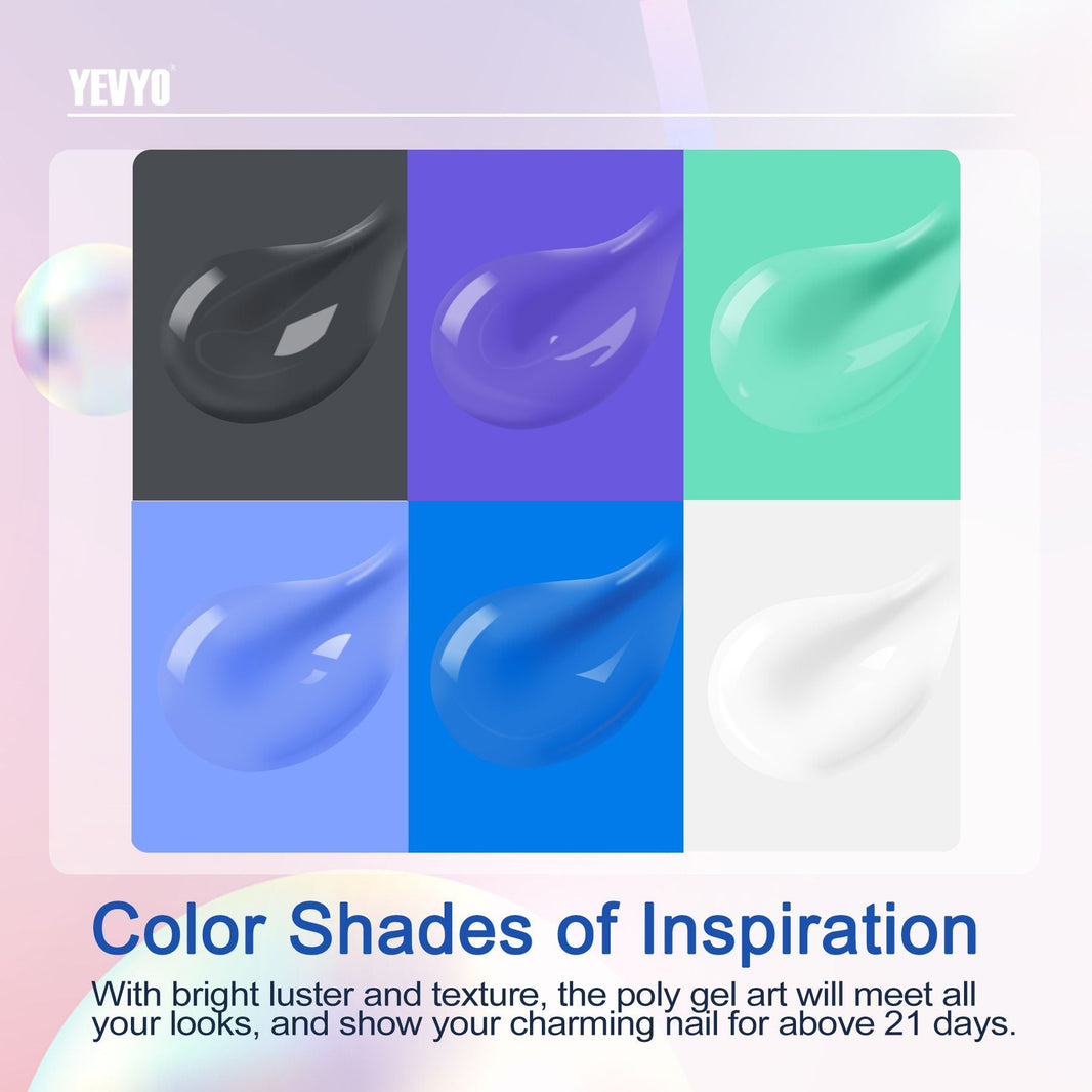 6 PCS Polygel Nail Kit With UV Nail Lamp, Slip Solution, Top Base Coat, Builder Nails Art Tools for Beginners-6 PCS Polygel Nail Kit With UV Nail Lamp, Slip Solution, Top Base Coat, Builder Nails Art Tools for Beginners