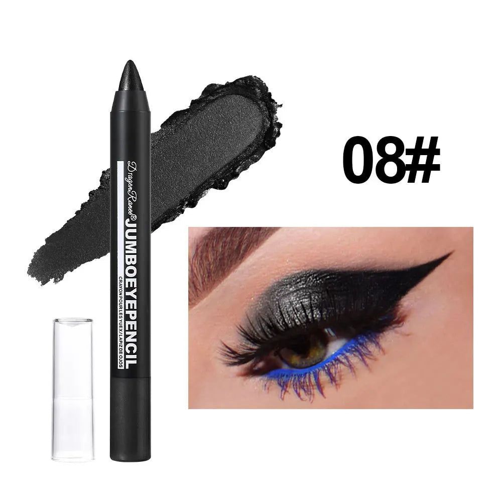 Smoky Dark Green Eyeshadow Pencil Stick Waterproof Pearlescent 12 Colors Metallic Glitter Eye Shadow Highlighter Pen Makeup Tool-Smoky Dark Green Eyeshadow Pencil Stick Waterproof Pearlescent 12 Colors Metallic Glitter Eye Shadow Highlighter Pen Makeup Tool