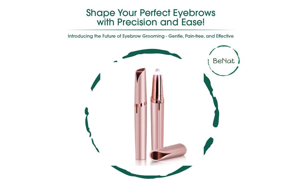 Set of 2. Rechargeable Facial & Eyebrow Hair Remover Set for Women, Painless Electric Trimmer with LED Light-Set of 2. Rechargeable Facial & Eyebrow Hair Remover Set for Women, Painless Electric Trimmer with LED Light