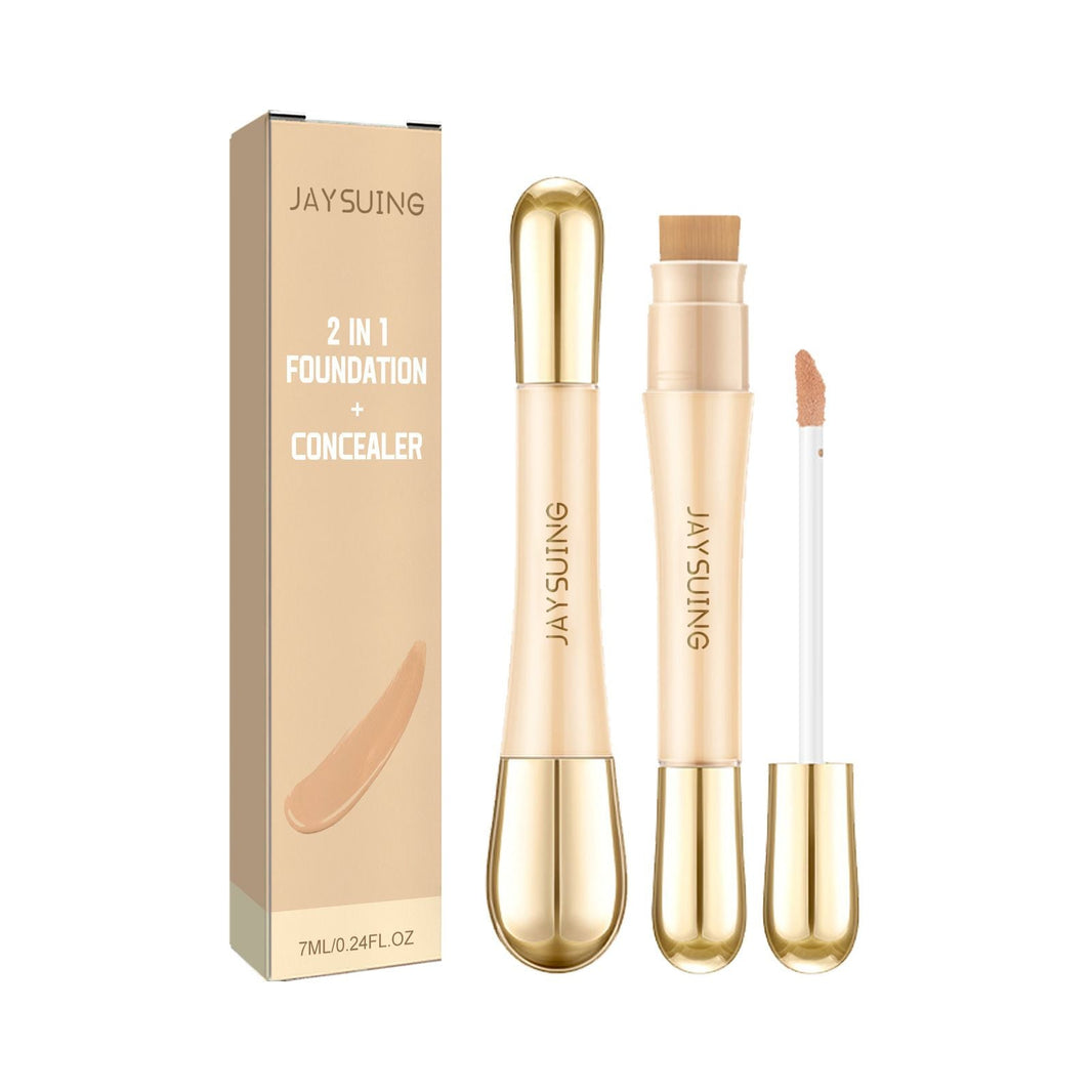 Jaysuing 2 In 1 Foundation + Concealer, Blemish Print Natural Concealer Long-Lasting Makeup Invisible Pore Concealer-Jaysuing 2 In 1 Foundation + Concealer, Blemish Print Natural Concealer Long-Lasting Makeup Invisible Pore Concealer