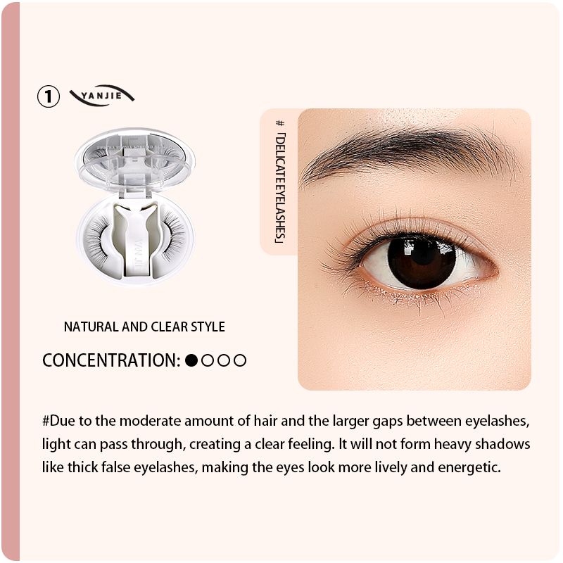 No Glue Soft Magnetic Clip On Eyelashes, Delicate Thin Spaced Natural Reusable Lashes for Daily Bare Makeup-No Glue Soft Magnetic Clip On Eyelashes, Delicate Thin Spaced Natural Reusable Lashes for Daily Bare Makeup