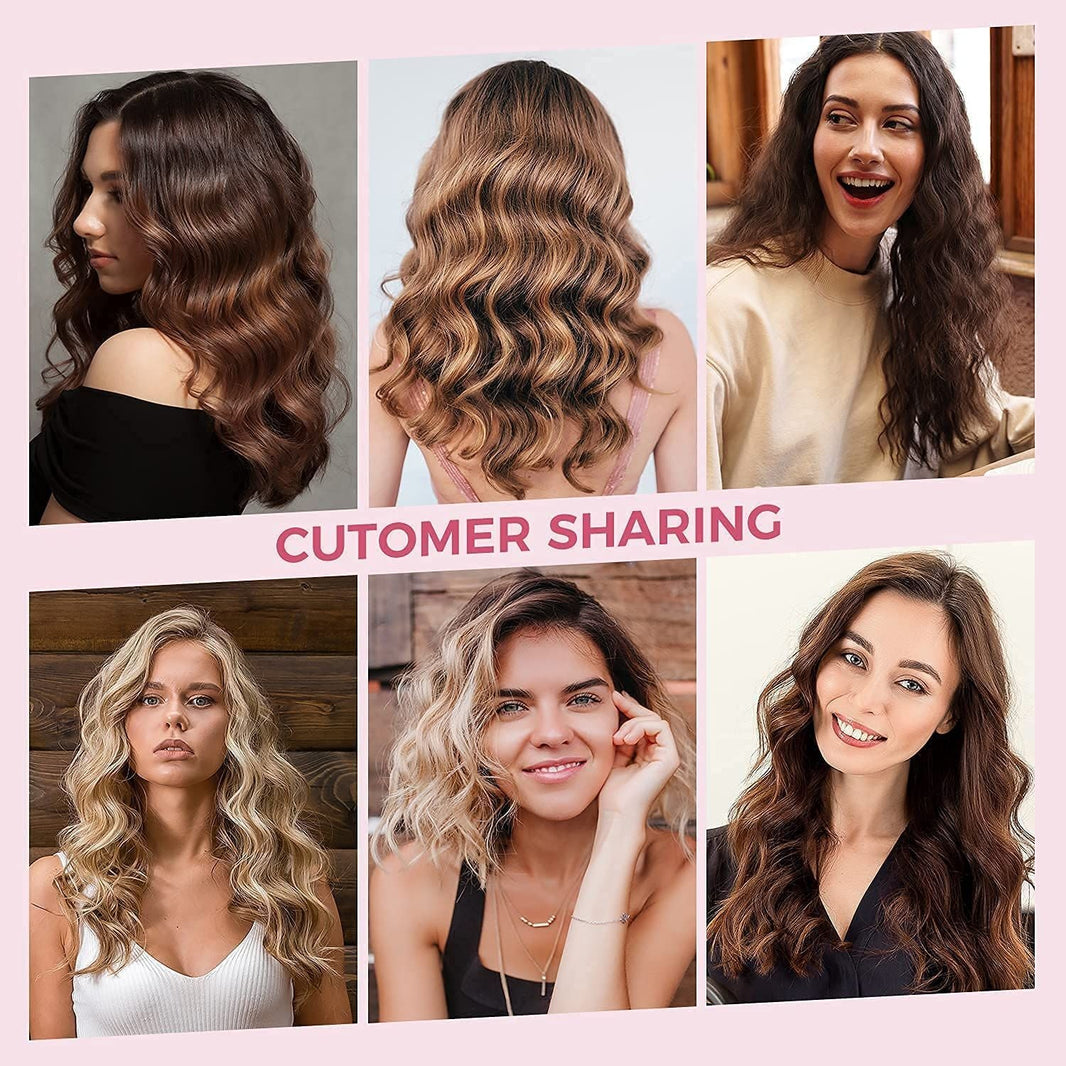 Hair Waver Iron Beach Waver Wand Hair Crimper Hair Waver Barrel Curling Iron 1 Inch PTC Heater Auto Shut-Off Adjustable Easy Shap Long Lasting Heat Dual Voltage-Hair Waver Iron Beach Waver Wand Hair Crimper Hair Waver Barrel Curling Iron 1 Inch PTC Heater Auto Shut-Off Adjustable Easy Shap Long Lasting Heat Dual Voltage
