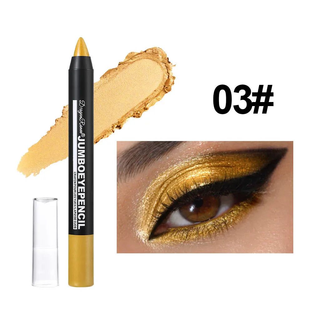 Smoky Dark Green Eyeshadow Pencil Stick Waterproof Pearlescent 12 Colors Metallic Glitter Eye Shadow Highlighter Pen Makeup Tool-Smoky Dark Green Eyeshadow Pencil Stick Waterproof Pearlescent 12 Colors Metallic Glitter Eye Shadow Highlighter Pen Makeup Tool