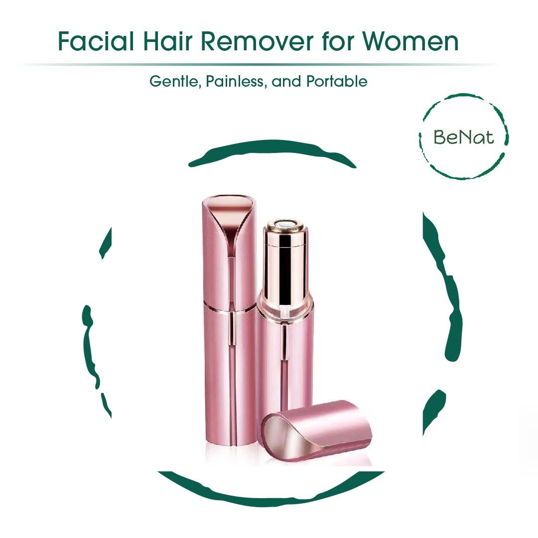 Set of 2. Rechargeable Facial & Eyebrow Hair Remover Set for Women, Painless Electric Trimmer with LED Light-Set of 2. Rechargeable Facial & Eyebrow Hair Remover Set for Women, Painless Electric Trimmer with LED Light
