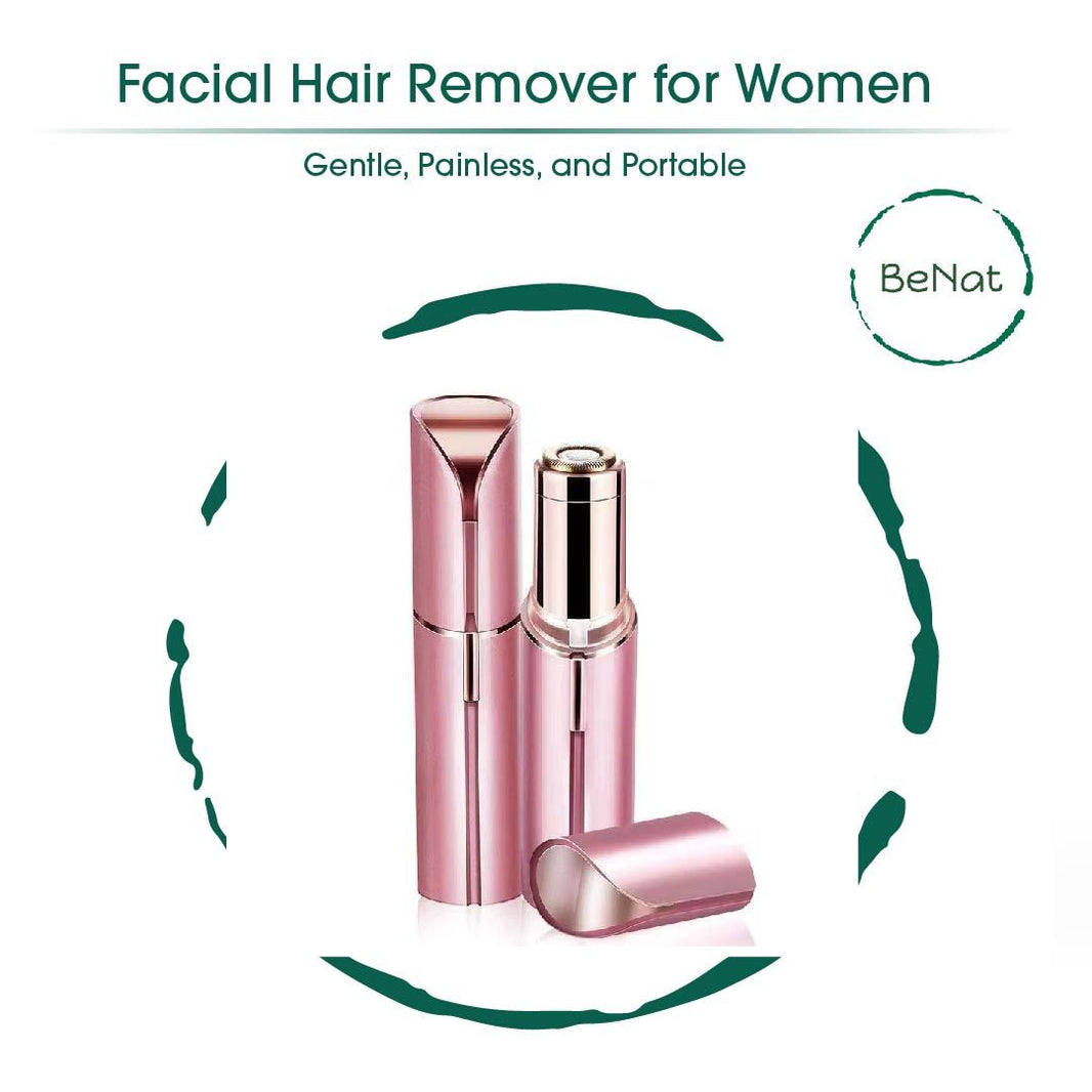Set of 2. Rechargeable Facial & Eyebrow Hair Remover Set for Women, Painless Electric Trimmer with LED Light-Set of 2. Rechargeable Facial & Eyebrow Hair Remover Set for Women, Painless Electric Trimmer with LED Light