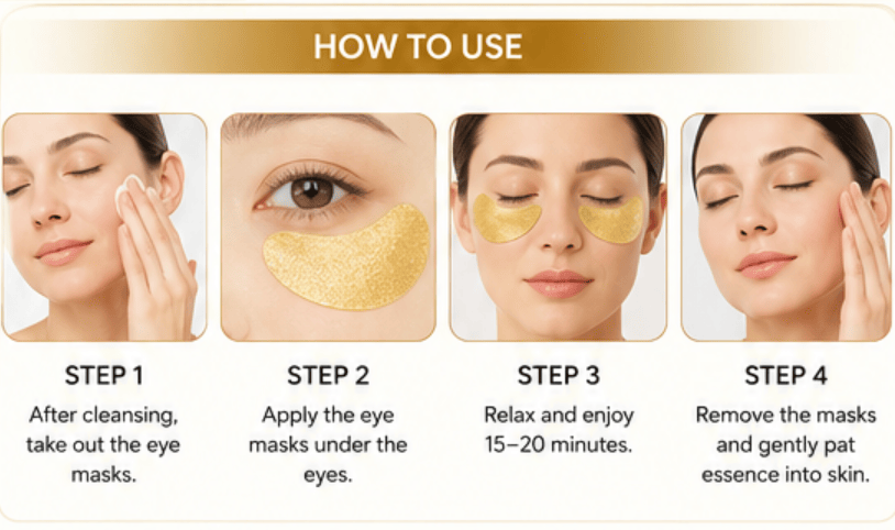 24K Gold Collagen Eye Masks, 60PCS Under Eye Patches with Hyaluronic Acid, for Dark Circles & Puffiness-24K Gold Collagen Eye Masks, 60PCS Under Eye Patches with Hyaluronic Acid, for Dark Circles & Puffiness
