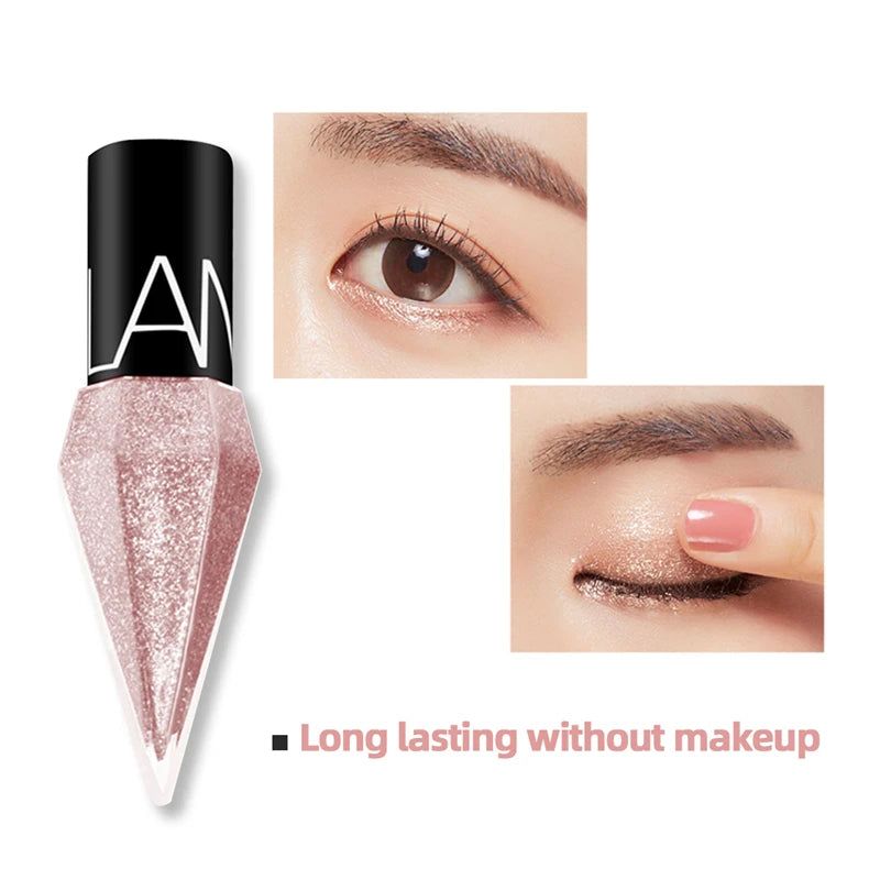 New Professional Shiny Eye Liners Cosmetics for Women Pigment Silver Rose Gold Color Liquid Glitter Eyeliner Cheap Makeup-New Professional Shiny Eye Liners Cosmetics for Women Pigment Silver Rose Gold Color Liquid Glitter Eyeliner Cheap Makeup
