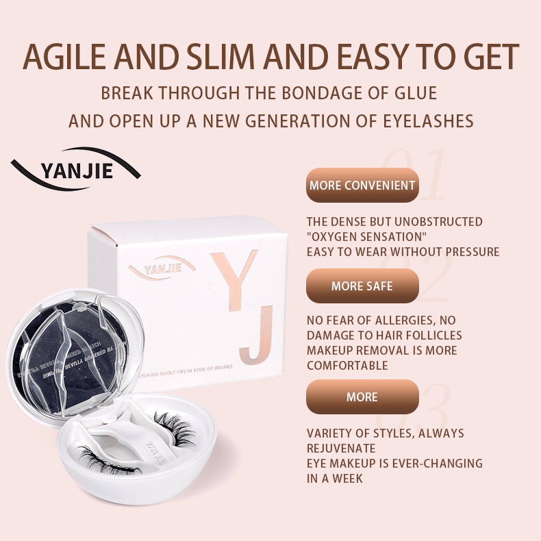 No Glue Soft Magnetic Clip On Eyelashes, Micro Wind Thin Fiber Fresh Natural Reusable Lashes Delicate Breezy Daily Makeup-No Glue Soft Magnetic Clip On Eyelashes, Micro Wind Thin Fiber Fresh Natural Reusable Lashes Delicate Breezy Daily Makeup
