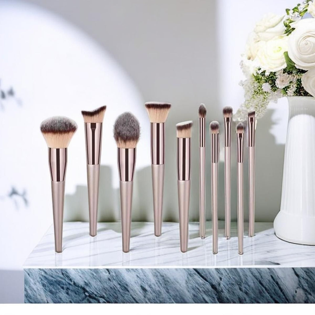 10pcs High Quality Professional Makeup Brushes Set Eyeshadow Brown Foundation Powder Cosmetic-10pcs High Quality Professional Makeup Brushes Set Eyeshadow Brown Foundation Powder Cosmetic