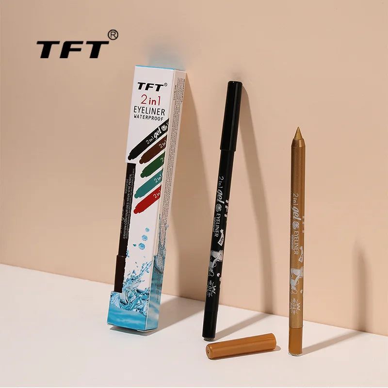 Waterproof Eyeliner Long Lasting Pencil Colourful Pigment Blue Black White Color Gel Eye Liner Pen Makeup Eye Beauty Cosmetics-Waterproof Eyeliner Long Lasting Pencil Colourful Pigment Blue Black White Color Gel Eye Liner Pen Makeup Eye Beauty Cosmetics