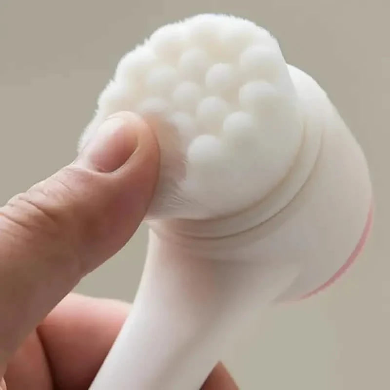 Dual-Sided Face Exfoliating & Deep Pore Cleansing Brush with Soft Bristle & Silicone Facial Scrubber-Dual-Sided Face Exfoliating & Deep Pore Cleansing Brush with Soft Bristle & Silicone Facial Scrubber