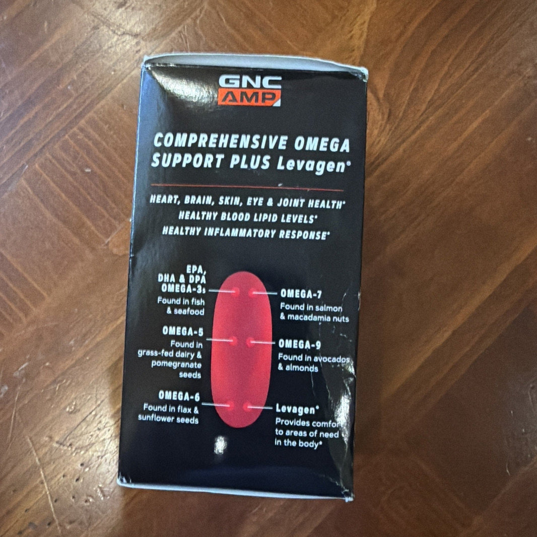 GNC AMP Complete Omega 60 Softgels Sealed Discontinued Exp 11/2026 Rare-GNC AMP Complete Omega 60 Softgels Sealed Discontinued Exp 11/2026 Rare