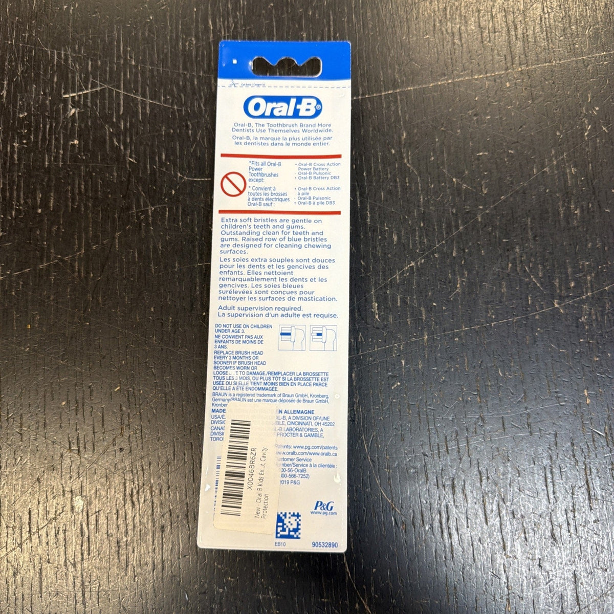 Oral-B Kids Extra Soft Replacement Brush Heads, 2 Count, Ages 3+ #G40-Oral-B Kids Extra Soft Replacement Brush Heads, 2 Count, Ages 3+ #G40