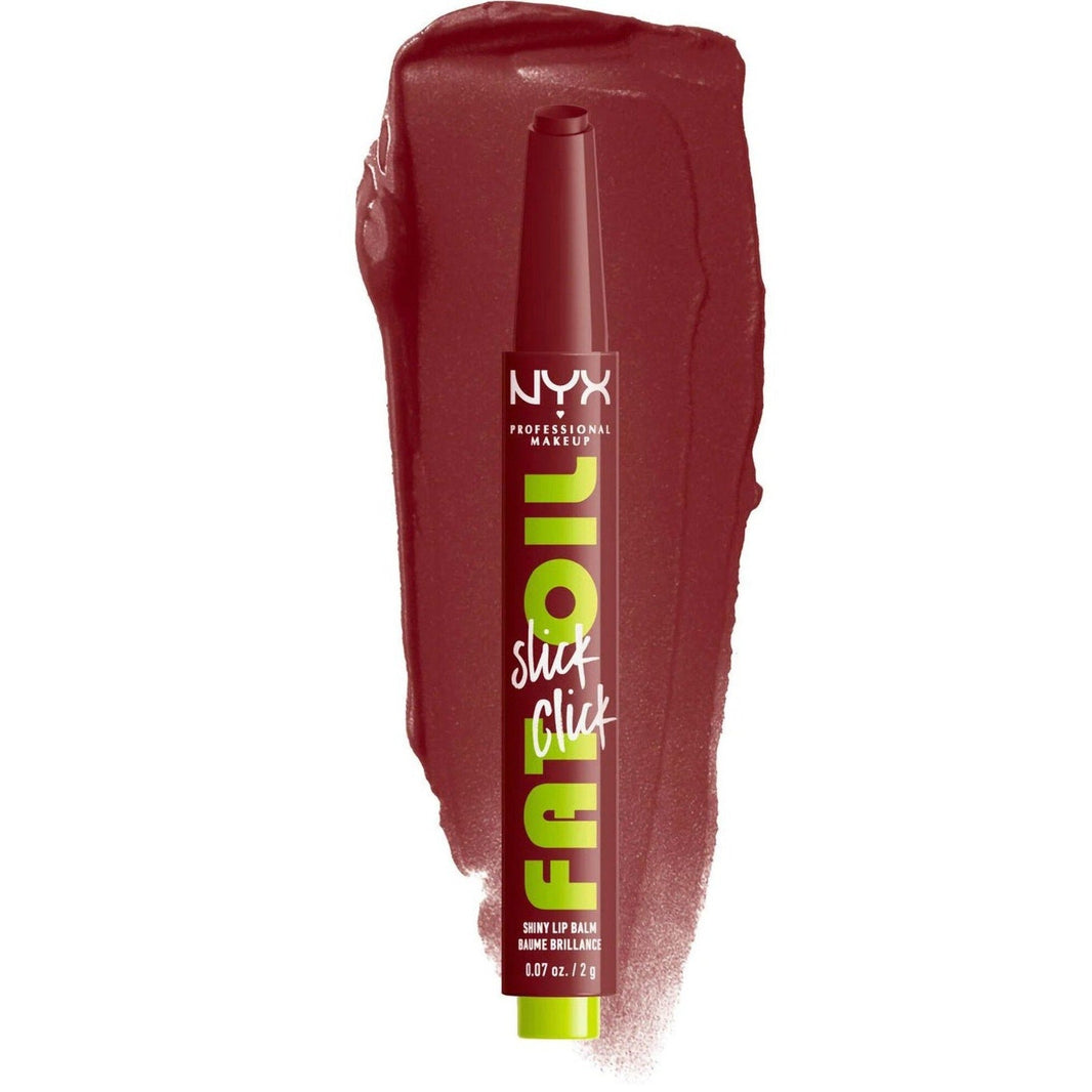 NYX Professional Makeup Fat Oil Slick Click Tinted Lip Balm - In A Mood, 0.07 oz/2g-NYX Professional Makeup Fat Oil Slick Click Tinted Lip Balm - In A Mood, 0.07 oz/2g