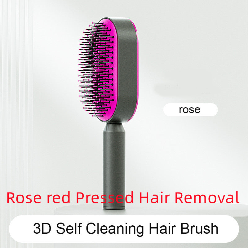 Self Cleaning Hair Brush For Women One-key Cleaning Hair Loss Airbag Massage Scalp Comb Anti-Static Hairbrush-99d5285e901f2d0917d7587f17058dcc