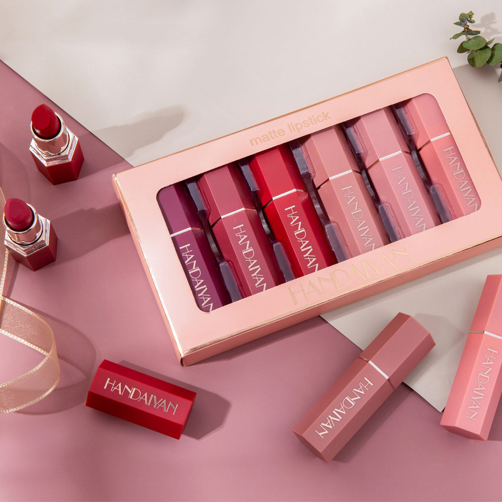 Matte Matte Waterproof Six Lipstick Gift Box Set-17af8faaa90c7651fb84ed80098865ea