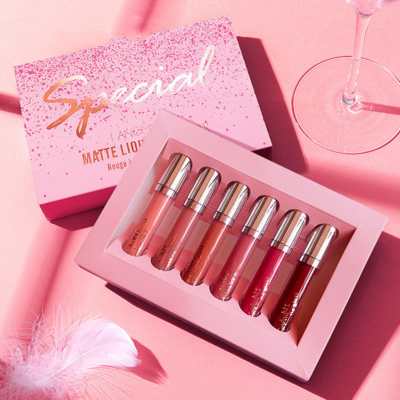 Lipstick 6 Count Set Matte Velvet Lip Gloss-e29f863341011c6fc1ec860a56881ab9