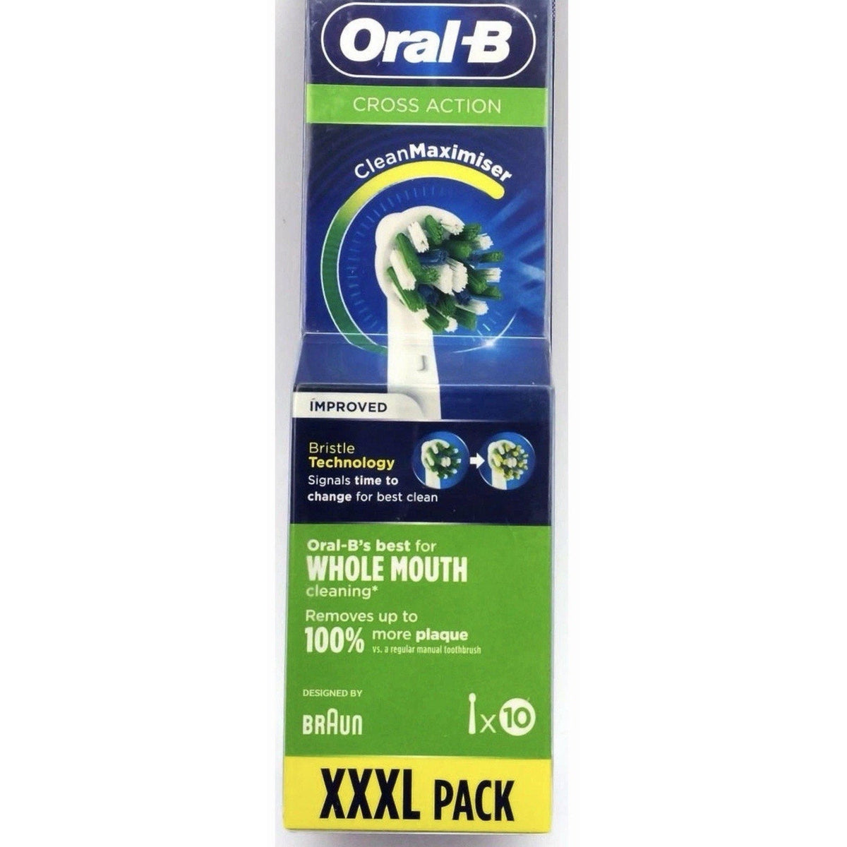 2X Oral B Cross Action Replacement Brush Heads XXXL Pack (10 heads)=20-2X Oral B Cross Action Replacement Brush Heads XXXL Pack (10 heads)=20