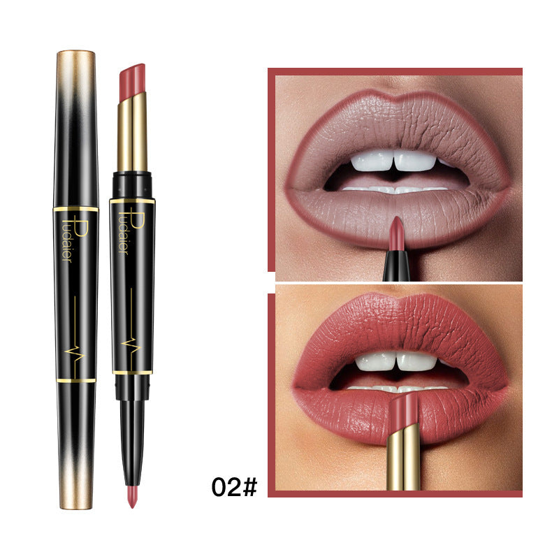 Matte Double-headed Lipstick Lip Liner Lip Lacquer-a165199e0eff3a73c23d6d740c2104af