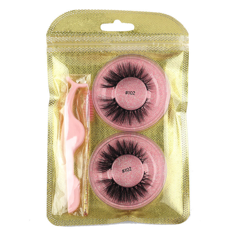 False Eyelashes Mink Hair Natural Bushy Round Set Beauty Tools-1c366249972d5c5d35635192d5a9485