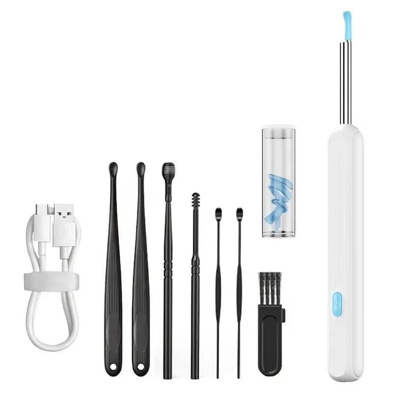 Ear Wax Removal Kit with Camera, Light and 6 Ear Spoons