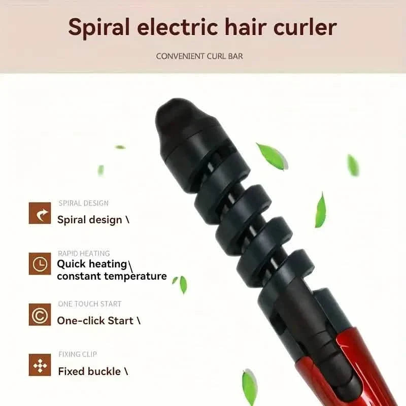 Easy-to-Use Spiral Hair Curler - Anti-Scald, Wave & Curl Maker-Easy-to-Use Spiral Hair Curler - Anti-Scald, Wave & Curl Maker