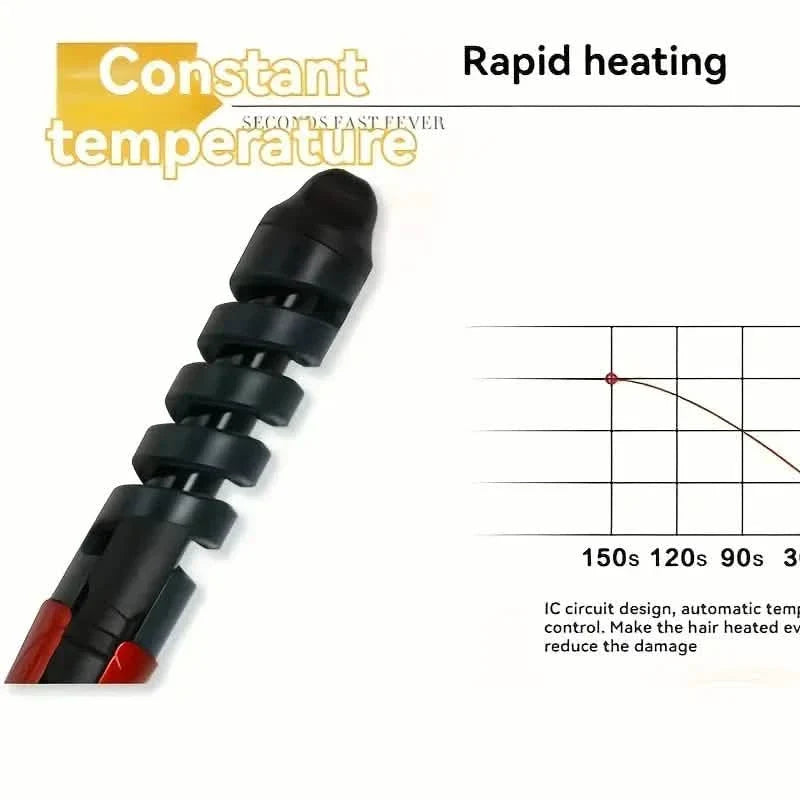 Easy-to-Use Spiral Hair Curler - Anti-Scald, Wave & Curl Maker-Easy-to-Use Spiral Hair Curler - Anti-Scald, Wave & Curl Maker