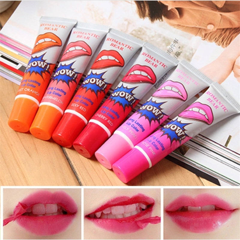Amazing 6 Colors Peel Off Liquid Lipstick Waterproof Long Lasting Lip Gloss Mask Moisturizer Makeup Tear Pull Lip Lint Cosmetic-1338794b4368cd6d22e37d76d5c37bc8