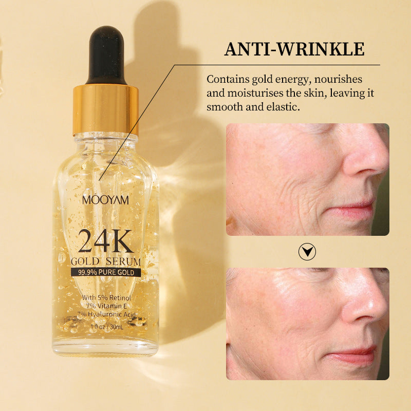 24K Gold Foil30mL Vitamin E Retinol Anti-wrinkle The Lifting Face Serum-993689f151fcda322eac015626d59fc2