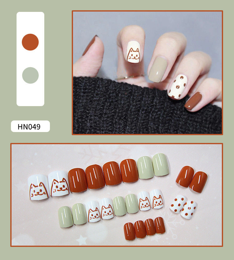 Nail Art Finished Fake Nail Patch Wearable-915712355a76a87556f553496600aba5