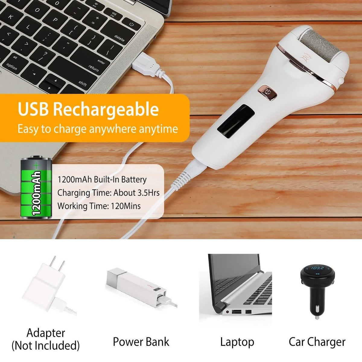Electric Callus Remover USB Rechargeable Foot Scrubber-Electric Callus Remover USB Rechargeable Foot Scrubber