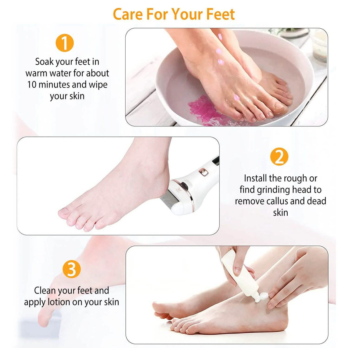 Electric Callus Remover USB Rechargeable Foot Scrubber-Electric Callus Remover USB Rechargeable Foot Scrubber
