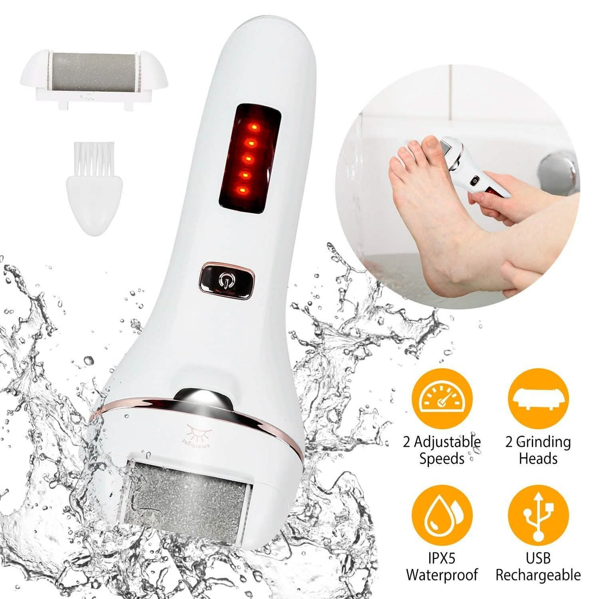 Electric Callus Remover USB Rechargeable Foot Scrubber-Electric Callus Remover USB Rechargeable Foot Scrubber