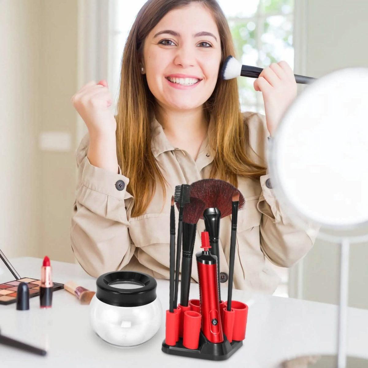 Electric Cosmetic Makeup Brush Cleaner Dryer-Electric Cosmetic Makeup Brush Cleaner Dryer