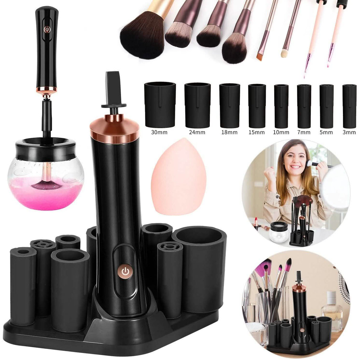 Electric Cosmetic Makeup Brush Cleaner Dryer-Electric Cosmetic Makeup Brush Cleaner Dryer