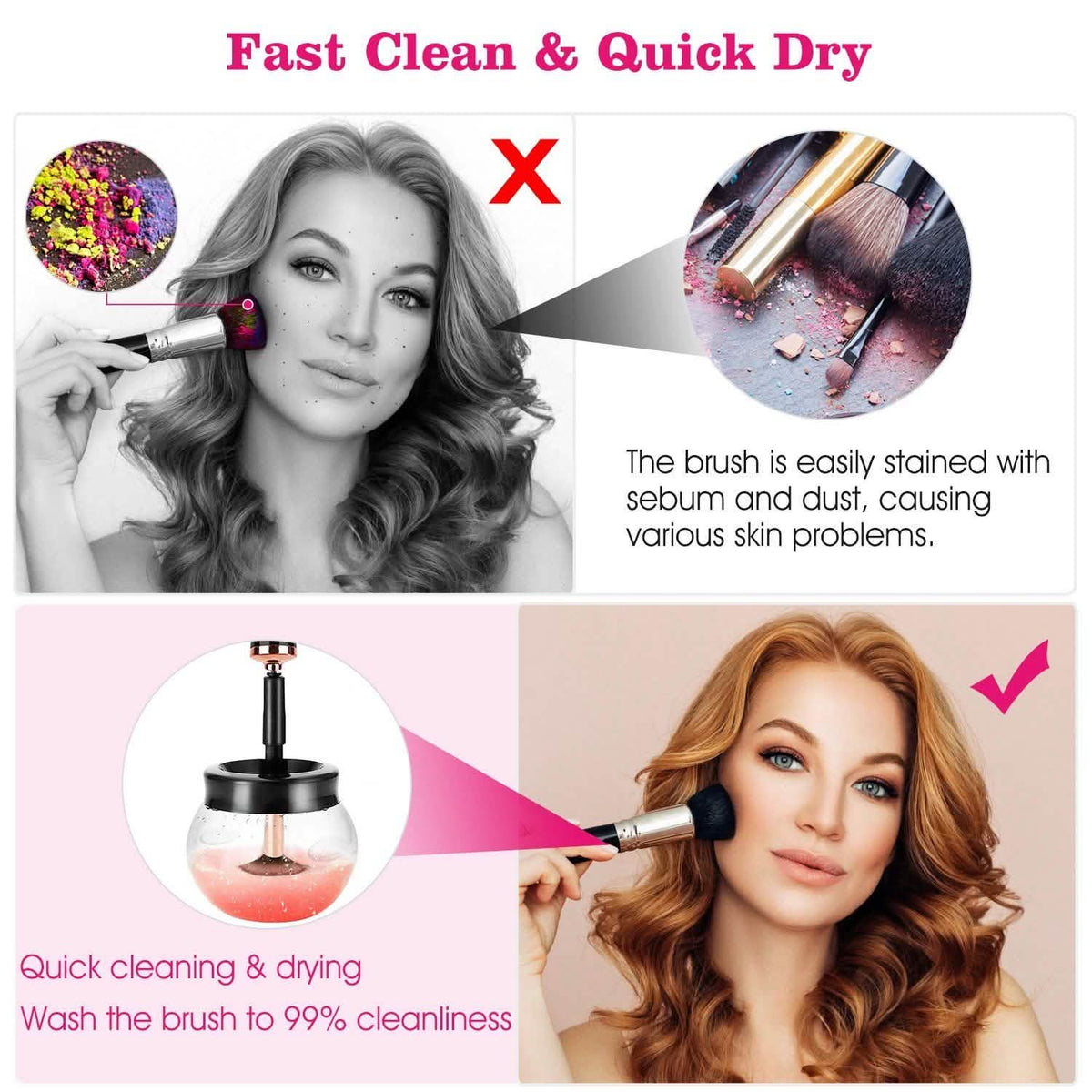 Electric Cosmetic Makeup Brush Cleaner Dryer-Electric Cosmetic Makeup Brush Cleaner Dryer