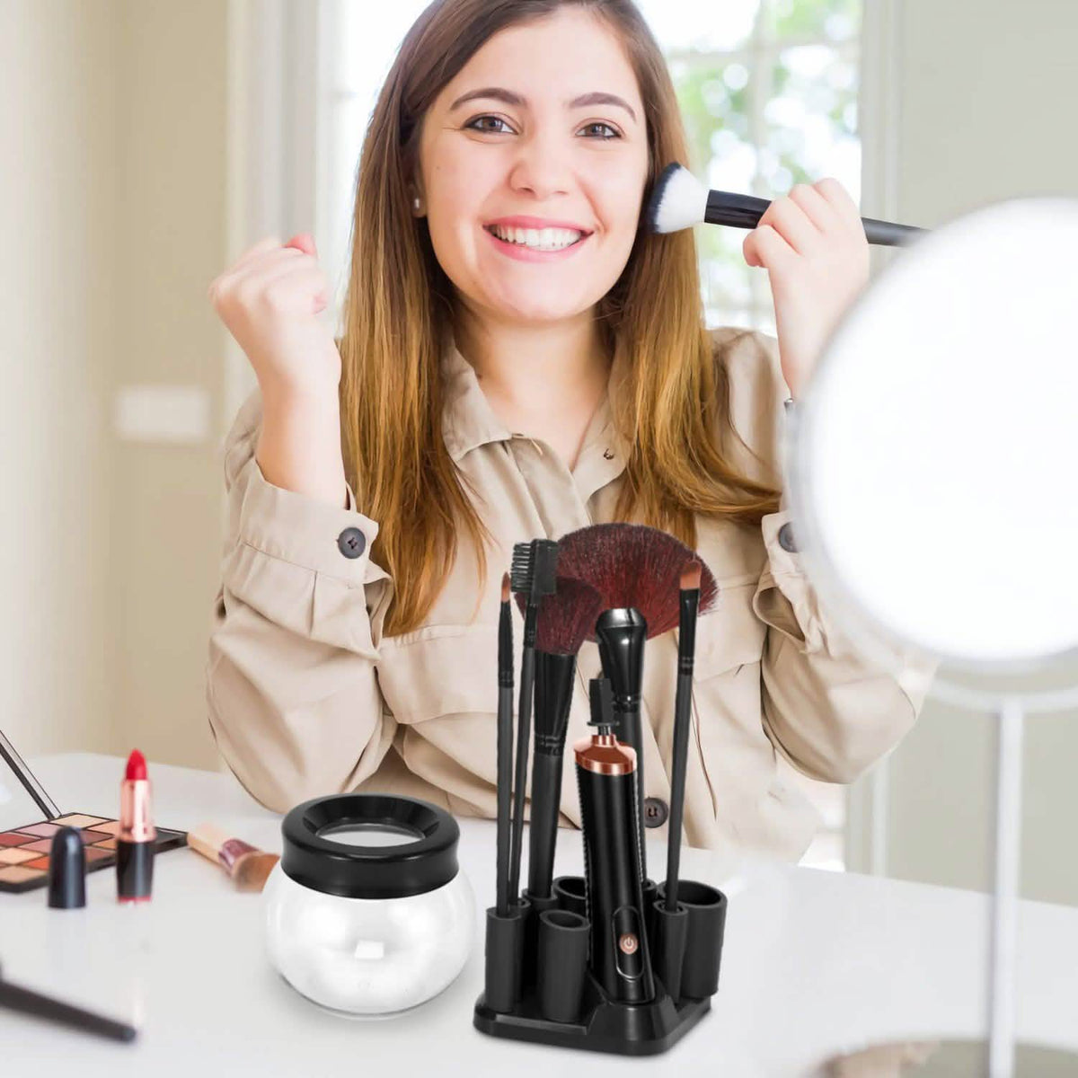 Electric Cosmetic Makeup Brush Cleaner Dryer-Electric Cosmetic Makeup Brush Cleaner Dryer