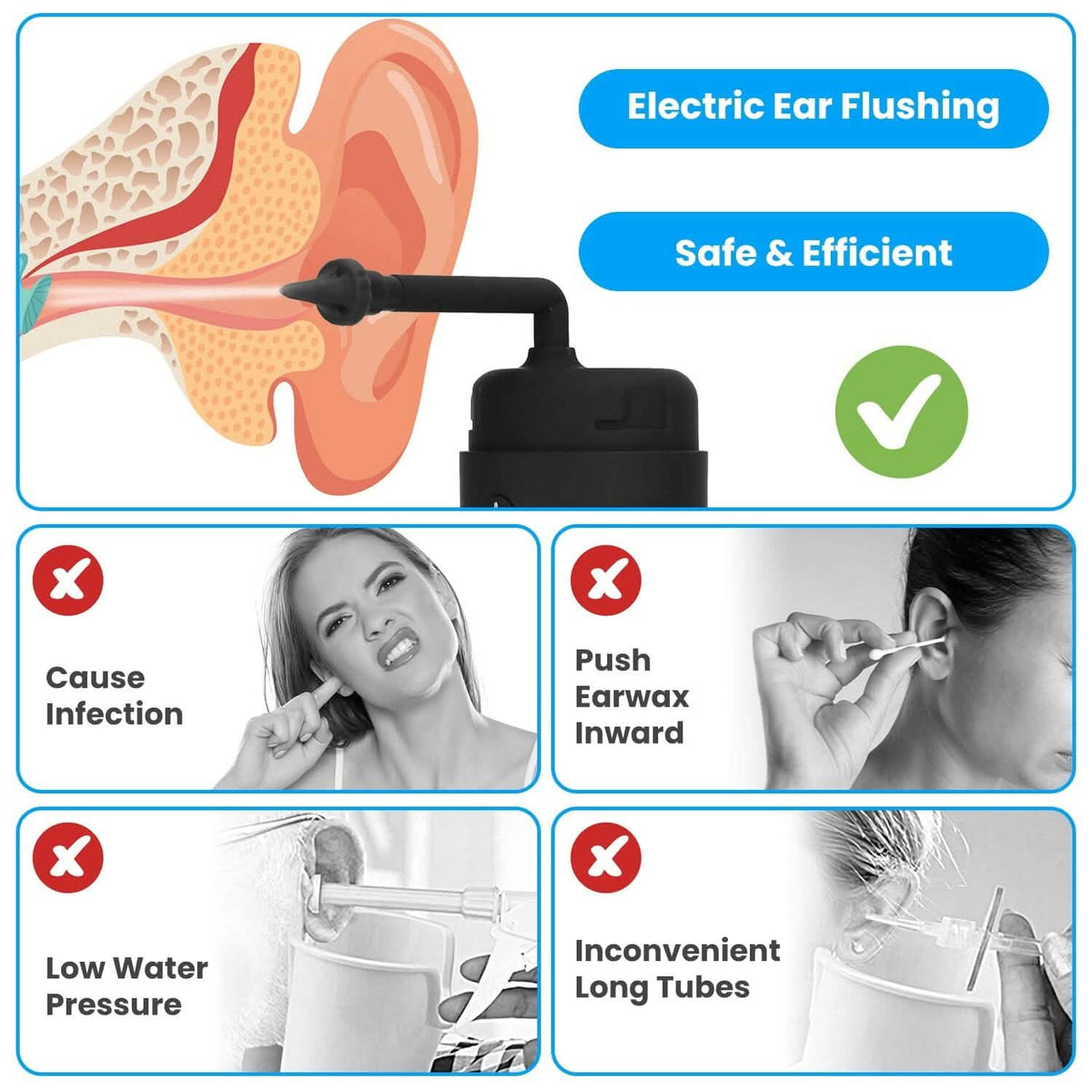 Electric Ear Wax Removal Kit with 3 Modes 6 Ear Tips IPX7 Waterproof USB Rechargeable-Electric Ear Wax Removal Kit with 3 Modes 6 Ear Tips IPX7 Waterproof USB Rechargeable