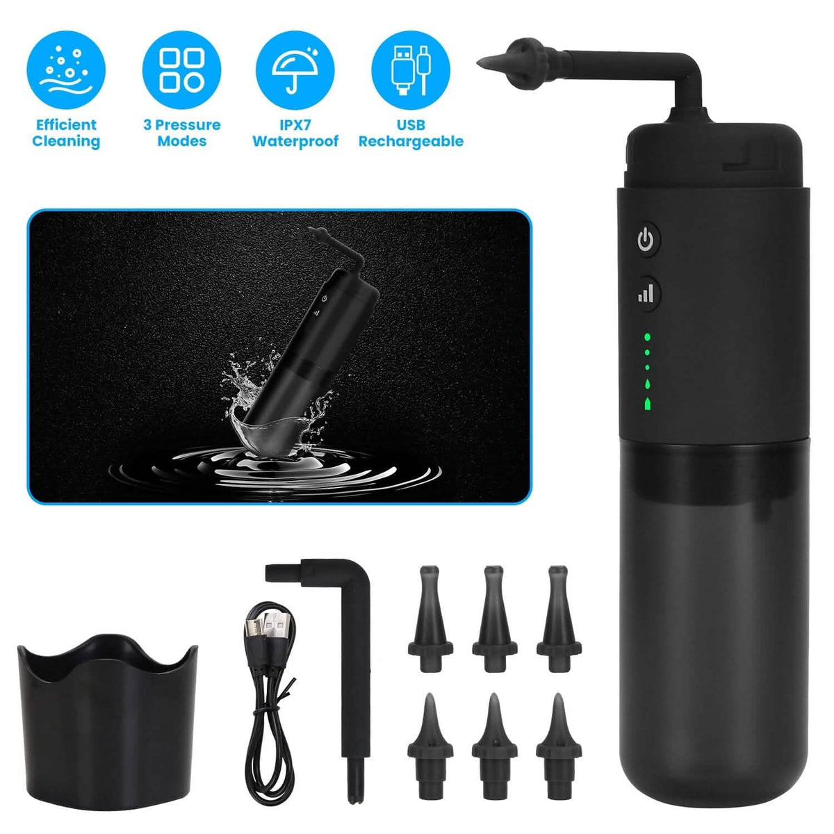 Electric Ear Wax Removal Kit with 3 Modes 6 Ear Tips IPX7 Waterproof USB Rechargeable-Electric Ear Wax Removal Kit with 3 Modes 6 Ear Tips IPX7 Waterproof USB Rechargeable