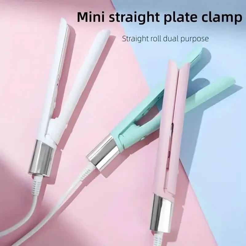 Electric Hair Straightener and Curler with Ceramic Plates-Electric Hair Straightener and Curler with Ceramic Plates