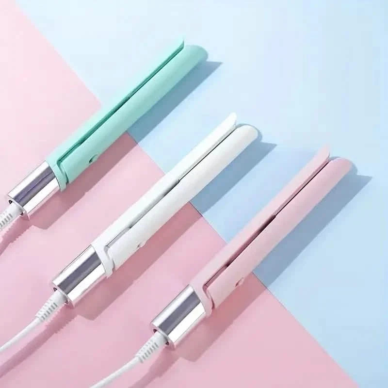 Electric Hair Straightener and Curler with Ceramic Plates-Electric Hair Straightener and Curler with Ceramic Plates
