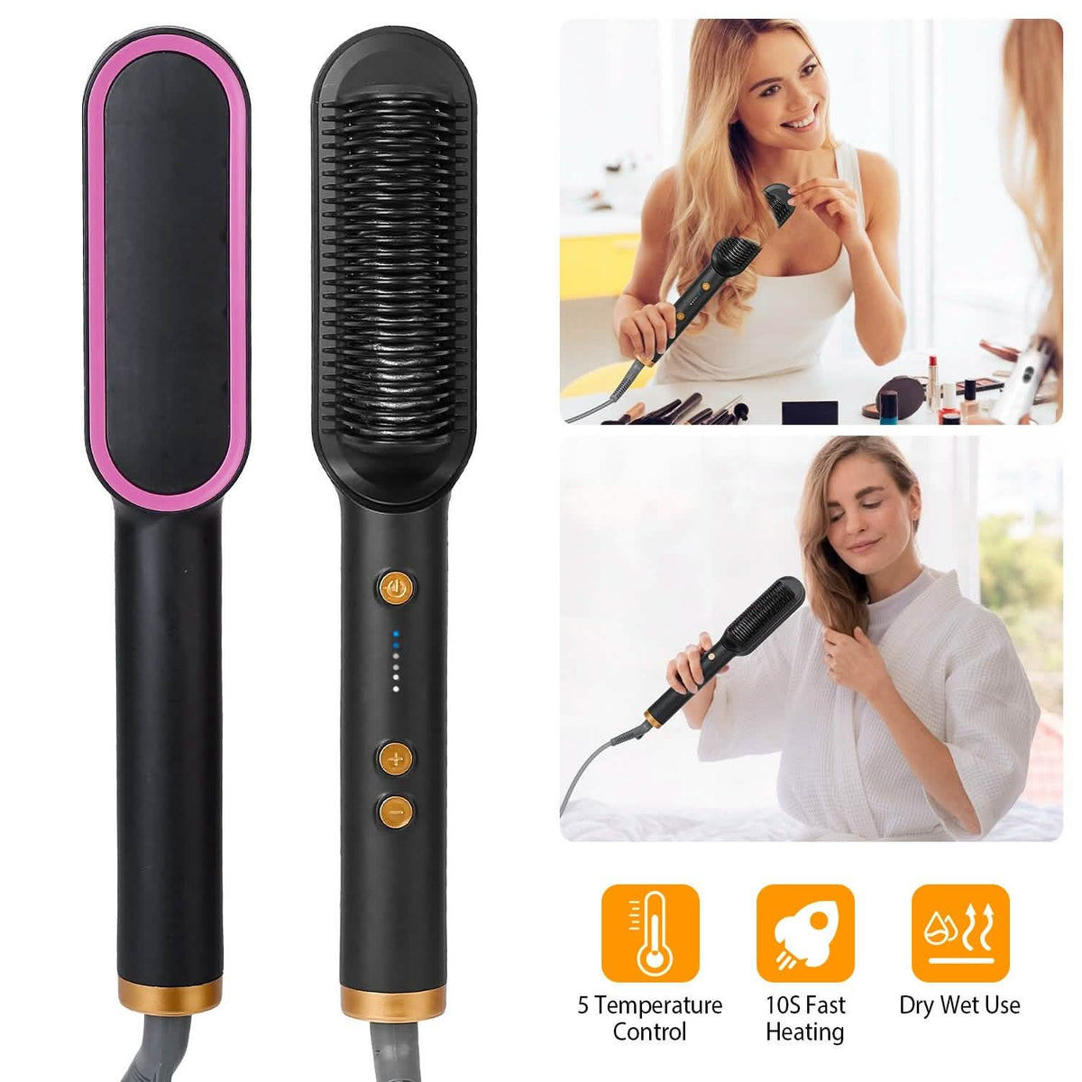 Electric Hair Straightener Brush-Electric Hair Straightener Brush