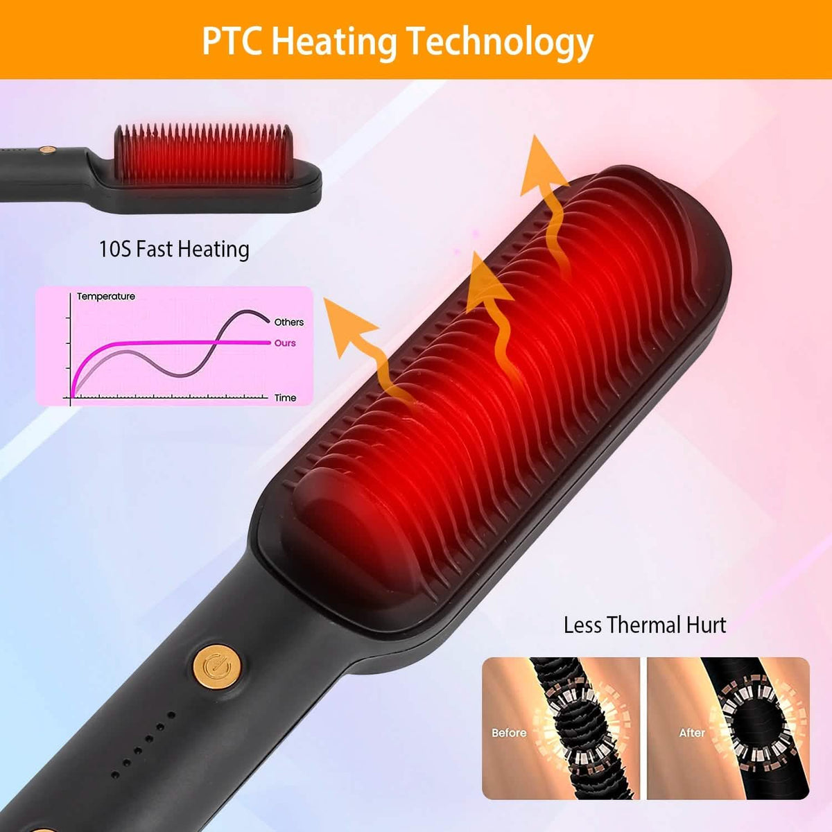 Electric Hair Straightener Brush-Electric Hair Straightener Brush