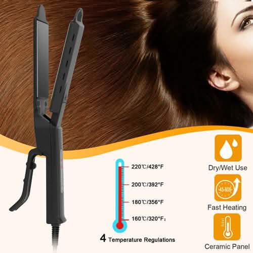 Electric Hair Straightener with 4 Temperature Adjustment-Electric Hair Straightener with 4 Temperature Adjustment