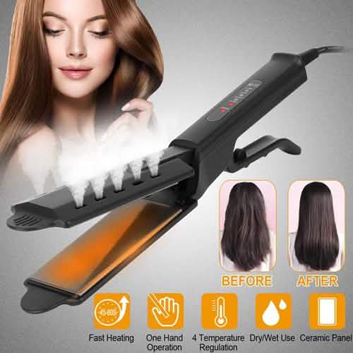 Electric Hair Straightener with 4 Temperature Adjustment-Electric Hair Straightener with 4 Temperature Adjustment