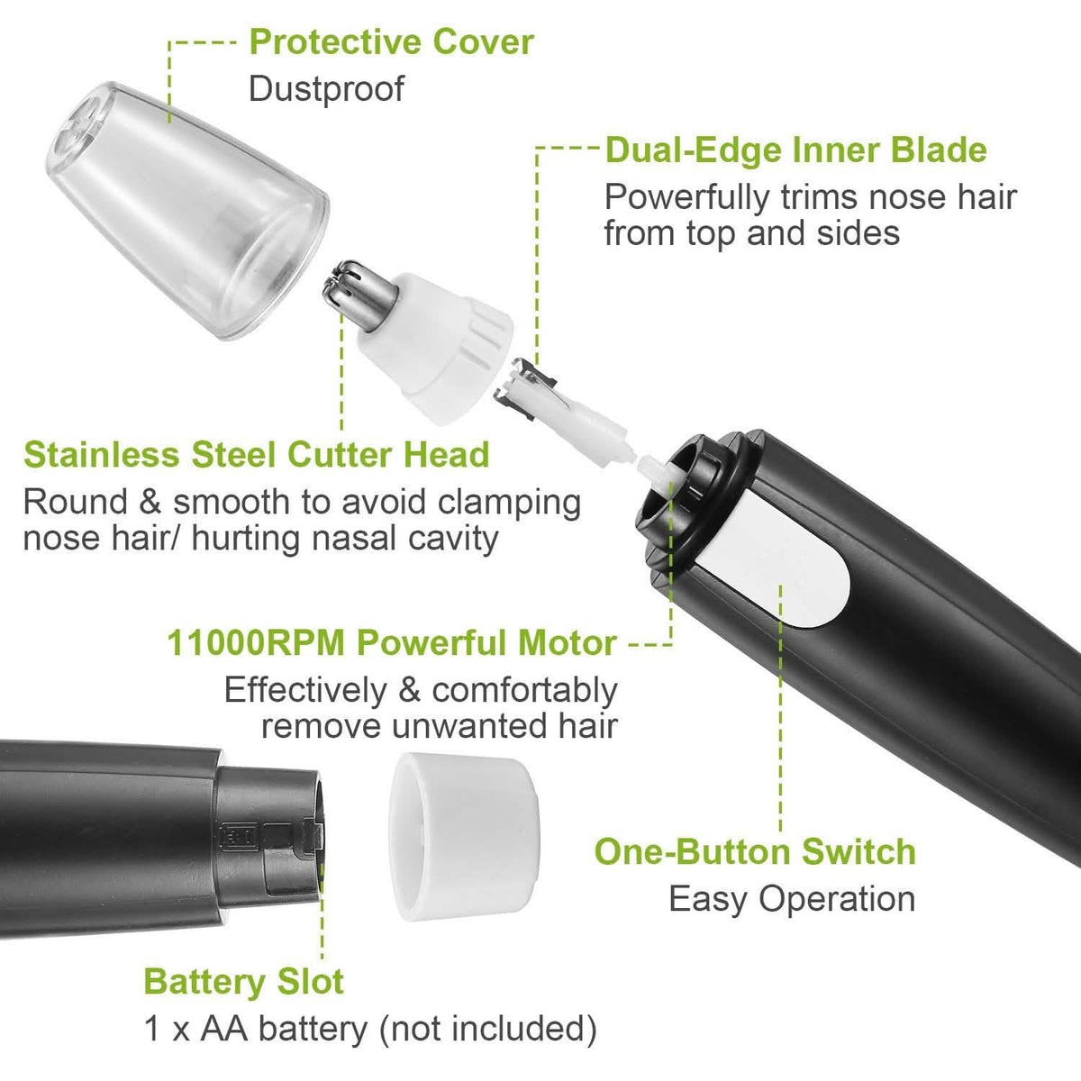 Electric Nose Ear Hair Trimmer-Electric Nose Ear Hair Trimmer