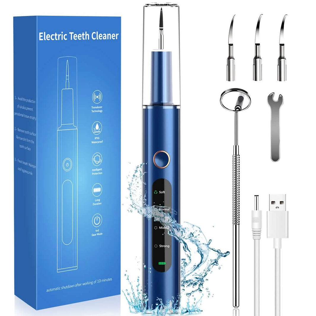 Electric Plaque Remover for Teeth, Rechargeable Teeth Cleaning Kit with 4 Modes-Electric Plaque Remover for Teeth, Rechargeable Teeth Cleaning Kit with 4 Modes