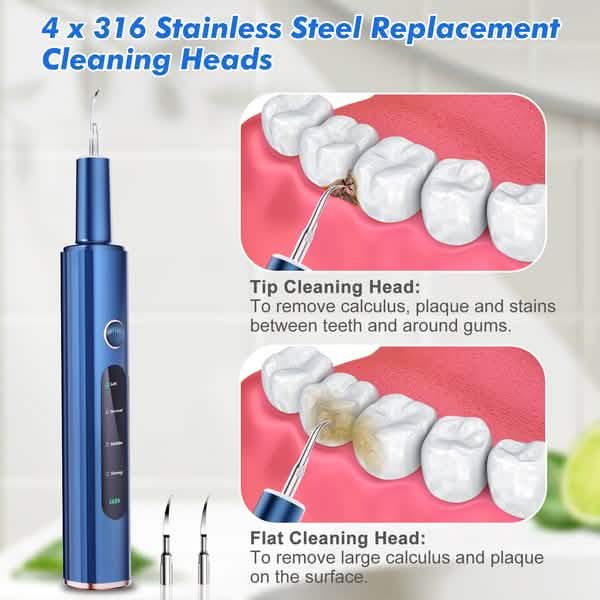 Electric Plaque Remover for Teeth, Rechargeable Teeth Cleaning Kit with 4 Modes-Electric Plaque Remover for Teeth, Rechargeable Teeth Cleaning Kit with 4 Modes