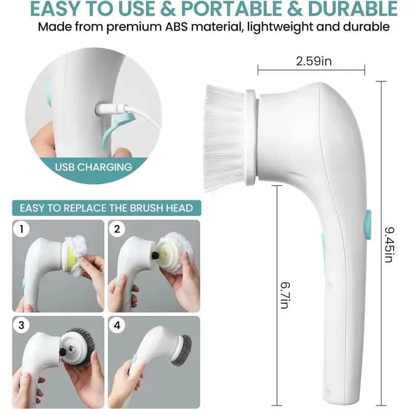 Electric Spin Scrubber for Bathtub, Kitchen, Dish, Sink, Tub and Tile-Electric Spin Scrubber for Bathtub, Kitchen, Dish, Sink, Tub and Tile