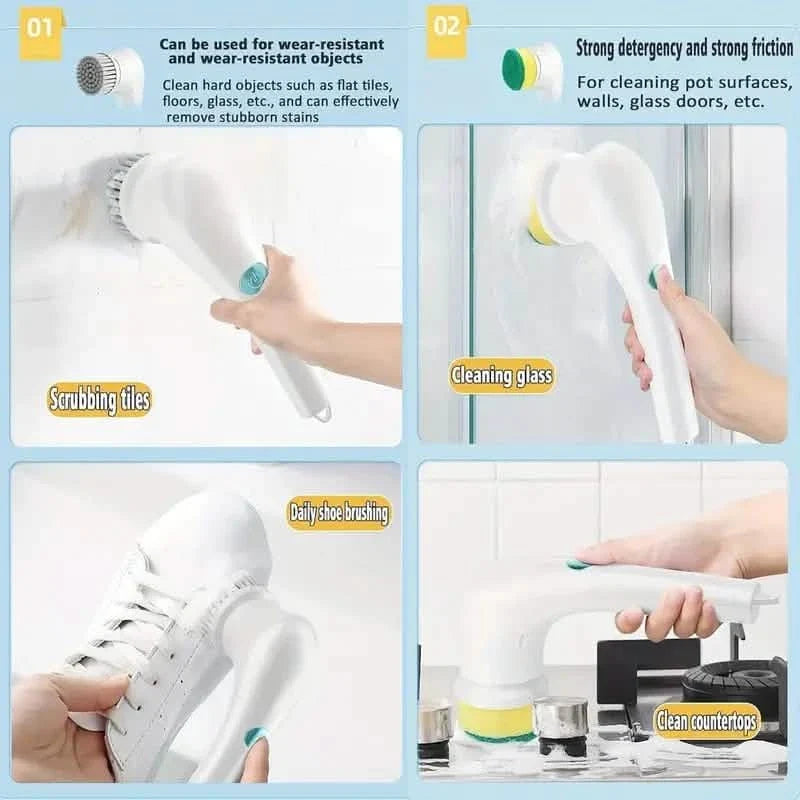 Electric Spin Scrubber for Bathtub, Kitchen, Dish, Sink, Tub and Tile-Electric Spin Scrubber for Bathtub, Kitchen, Dish, Sink, Tub and Tile